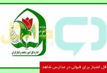 حداقل امتیاز برای قبولی در مدارس شاهد