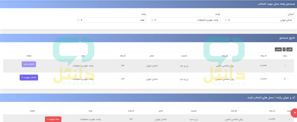 انتخاب رشته کنکور کارشناسی ارشد دانشگاه آزاد