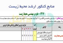 منابع کنکور ارشد مهندسی محیط زیست